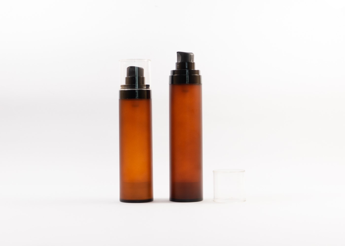 SAN 80ml Airless Pump Cosmetic Bottle Round Shape