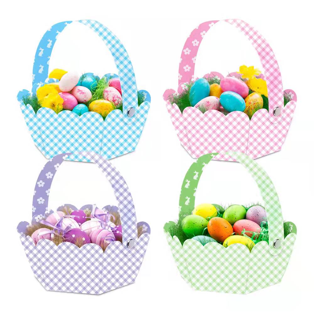 Handmade Cartoon Easter Egg Box , Paperboard Easter Chocolate Hampers