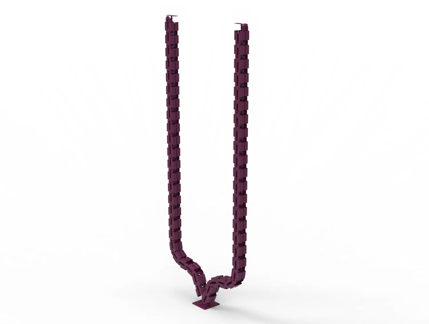 1320mm Modular Vertebrae Cable Management Spine black Quad Entry