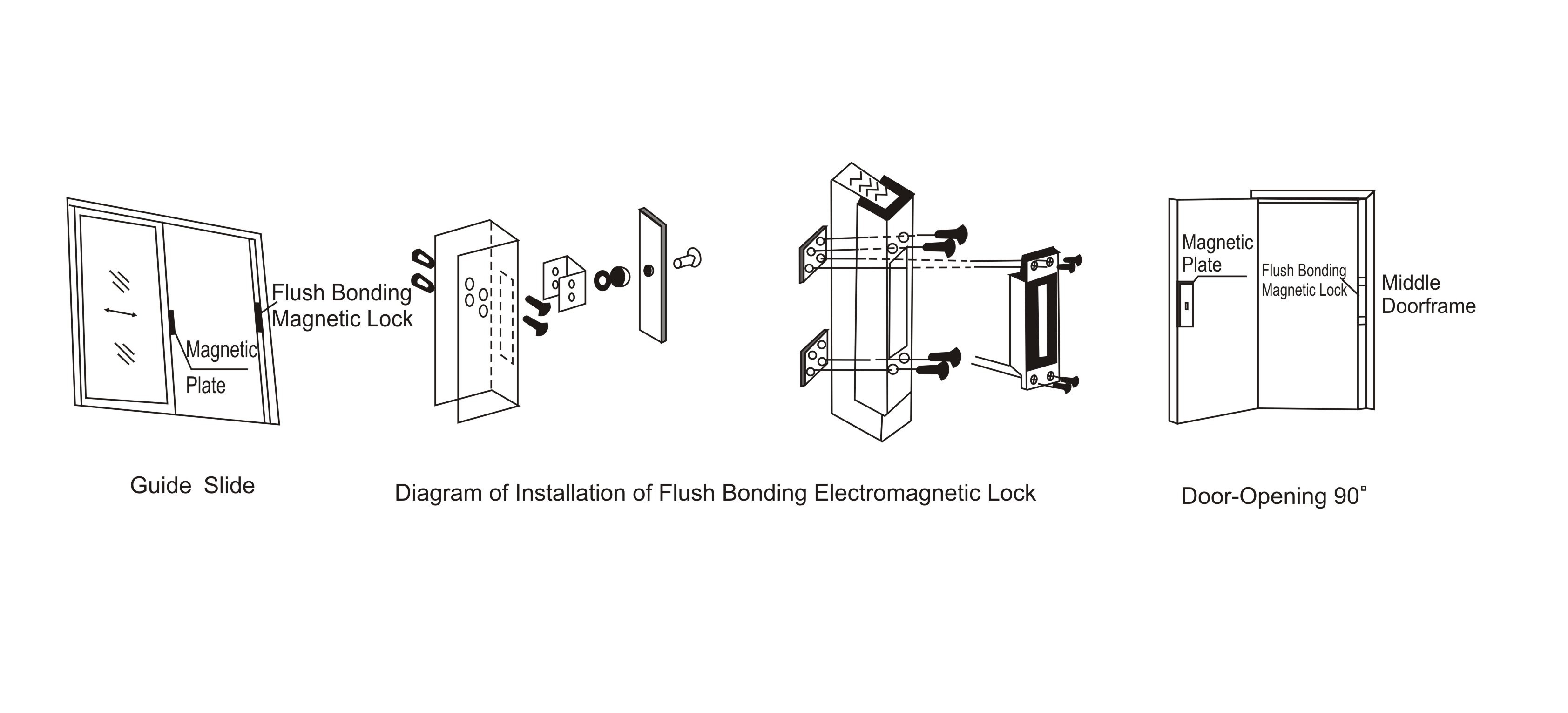 2000Lbs Delay Timer Electromagnetic Lock , Shear Magnetic Lock JS-1200SL