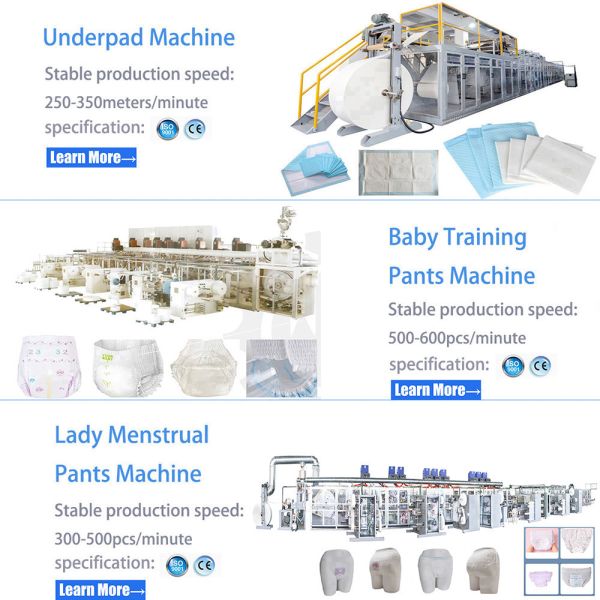 98%Yield Rate Sanitary Pad Production Line ISO9001 Factory Supplier PLC Control