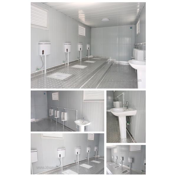 Removable Flat Pack Light Steel Container Portable Toilet Cabin For Sale