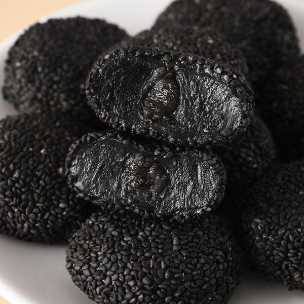 Close-up of chocolate lava mochi showing soft texture and chocolate filling