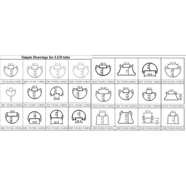 Anodized aluminum LED lamp tube profile
