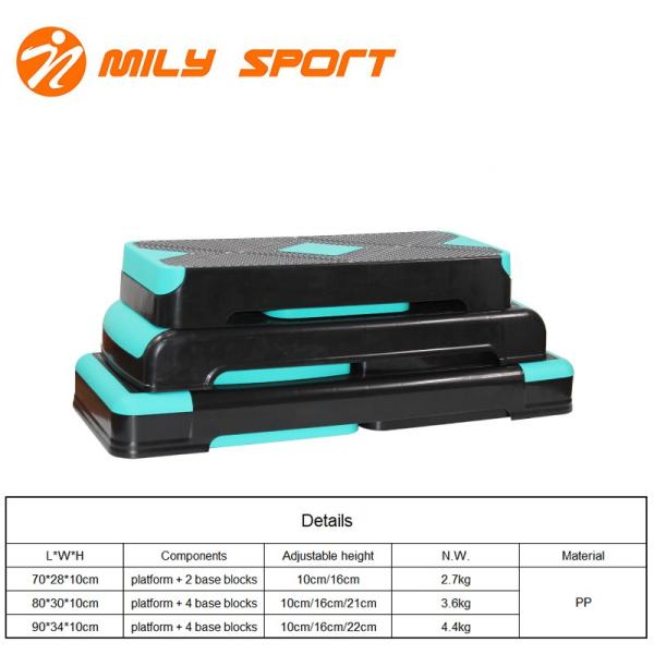 42CM Pink Aerobic Step Platforms Stepper Anti Skid Riser Board Black Adjustable