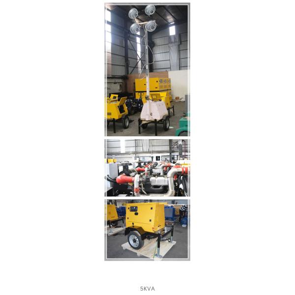 Mobile Single Phase 1000W Lighting Tower Generator