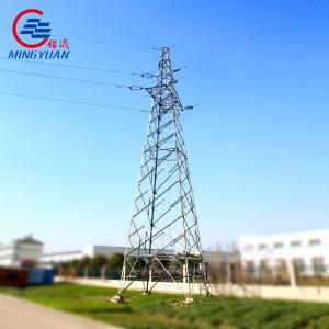 China 66kV Transmission Line Steel Pole Tower High Voltage  120KM/H on sale