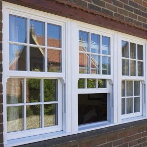 China Vertical AS2208 450pa White Double Hung Windows on sale