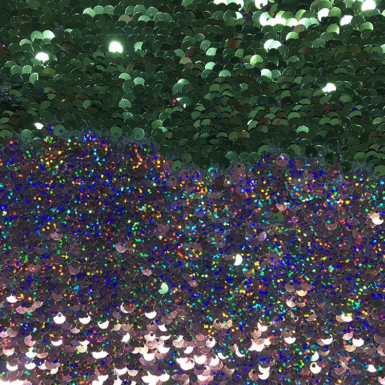 Textured Quilted Mermaid Sequin Material Non Deformable Multi Color