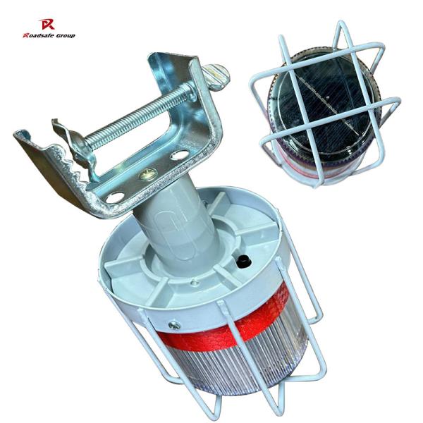 Led Flashing Solar Traffic Cone Warning Lights Blinker Traffic Barricade Light With Mesh Cover