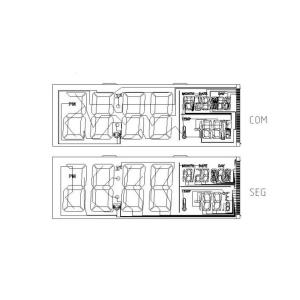 Pin Connector HTN LCD Screen LCD Digit Calendar Clock Display