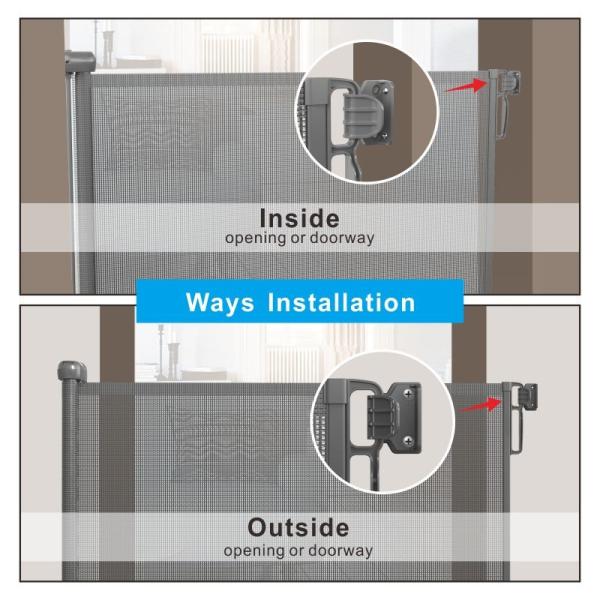 Prodigy Baby Door Stair Gate Pet dog Retractable Safety Gate Portable Safety Gate