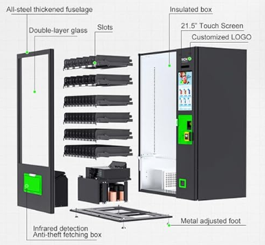 Vendor Machine Snack and Drink Automatic Combo Vending Machine