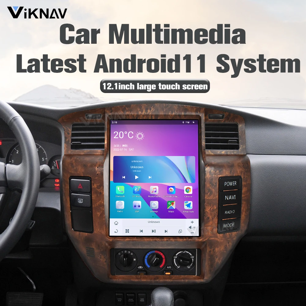 Aftermarket Touchscreen Y61 Nissan Patrol Head Unit 2004-2019 GPS For Car