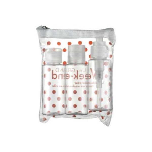 7pcs Portable Cosmetic Empty Bottles Travel Kits for Airline Acceptable Customer's Logo