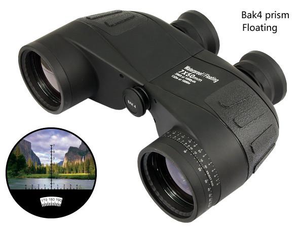 Floating marine binoculars and compass 7x50 rangefinder bak4 7x50 waterproof