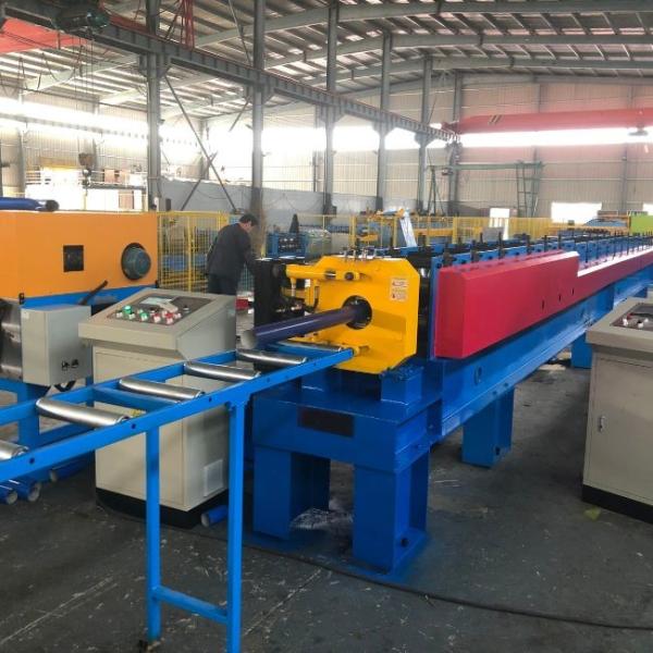 Round Gutter Downspout Roll Forming Machine 15m/Min PLC Controlled