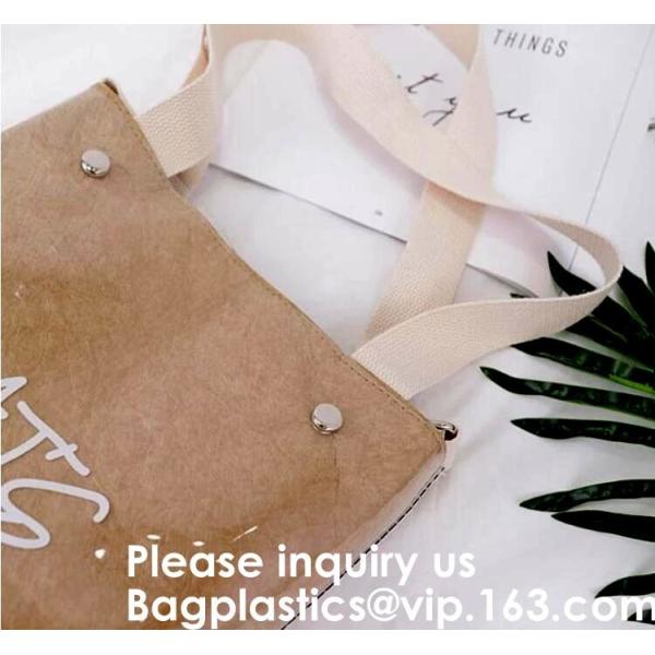 DuPont Paper Bags Shopping Bag,Custom LOGO Tyvek Washable Tearproof Paper Tote Shopping Bag, Bagease, Bagplastics, Pak