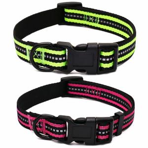 Quality Highly Visible 3M Reflective Durable Soft Nylon Dog Collar wholesale