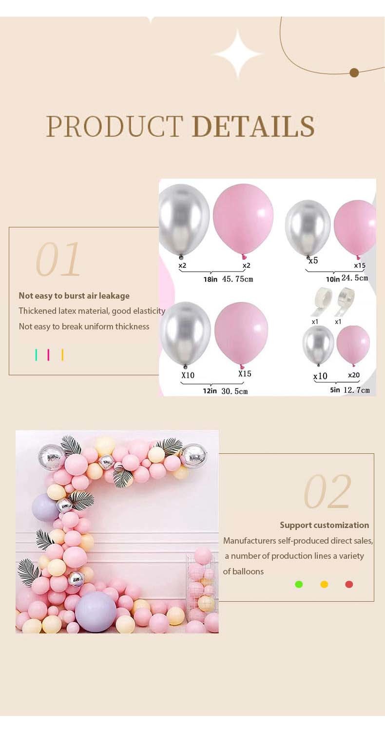Purple Pink Macaroon Latex Balloons Garland Arch Kit for Wedding Birthday Party Decor