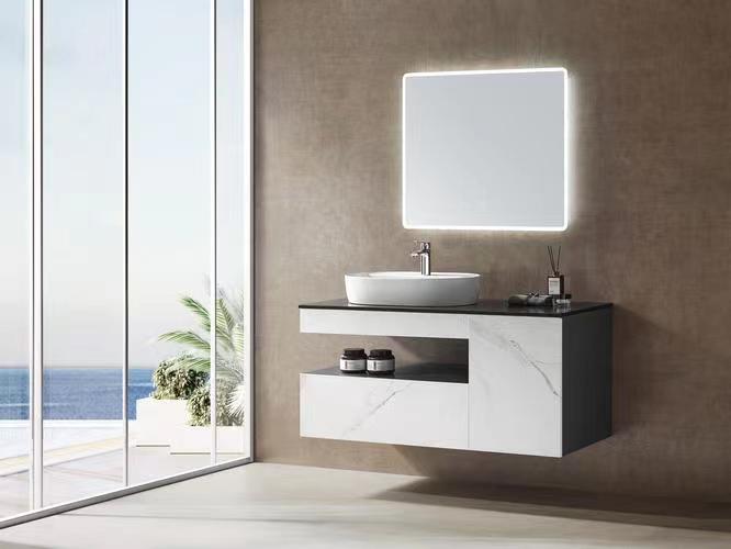 Convenient Wall Mounted Bathroom Furniture Set with Wash Basin and Shower Room Design