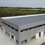 Prefabricated Steel Structure Warehouse with Aluminized Zinc Cladding