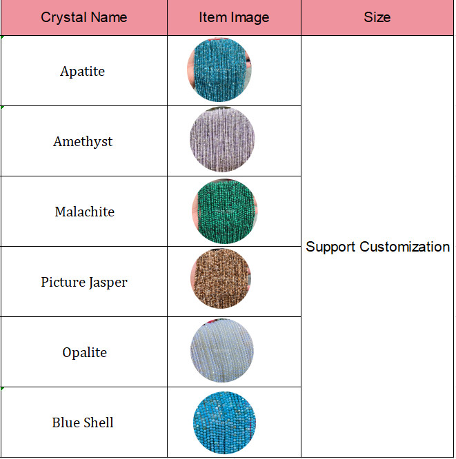 Gemstone Natural Crystal Round DIY Stone Loose Beads For Bracelet Necklace Jewelry Making