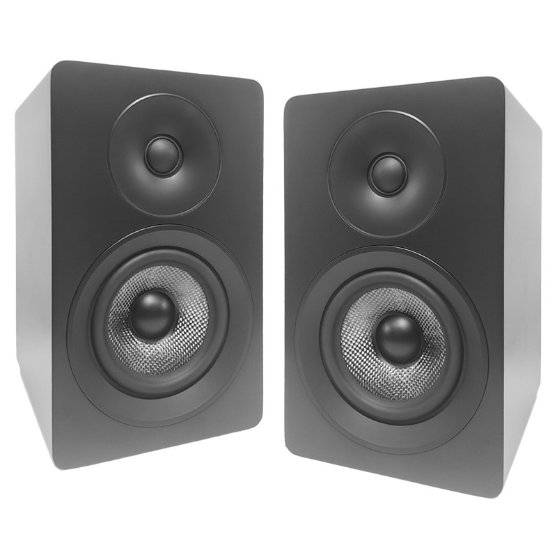 Compact 2 Way Bookshelf Speakers 4 Inch Surround Sound Woofer Speakers For Home Theater