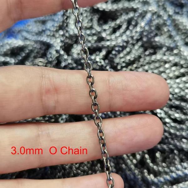 Hot Sale O Chain Titanium Chain Titanium Accessories TA1 Pure Titanium Chain Stock – Black & Blue Anodized | In Stock