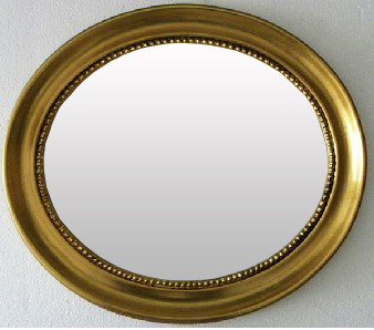 Quality golden oval framed bathroom mirror wholesale