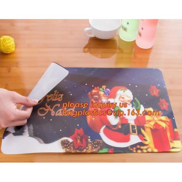 Wholesale price dining mat PVC Fabric silicone placemat table mat,tableware accessories round plastic placemat PVC water