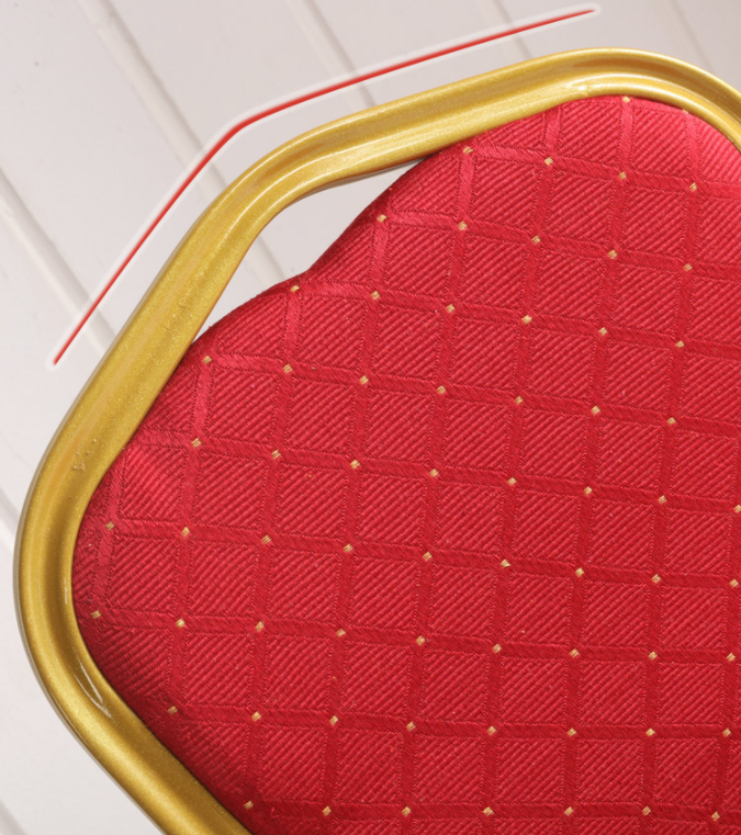 Modern Stacking Catering Chairs Fabric Metal Frame Banquet Chairs For Weddings Events