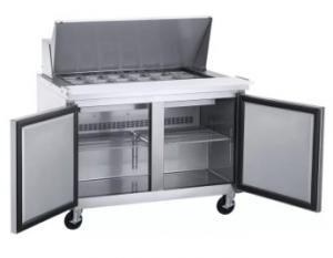 China R290a Stainless Steel Fridge Freezer , 420L Sandwich Prep Table Refrigerator on sale