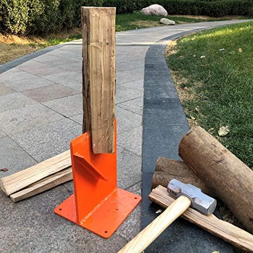 Quick Manual Log Firewood Kindling Splitter Portable Steel Wedge Point for Outdoor Indoor Use