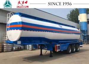 China 42000 Liters Tri Axle Trailer , Diesel Fuel Trailer With Super Single Tires on sale