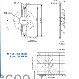 Multipurpose Bracket Cooling Fan 12V 92x92x25mm Frameless For Hotel