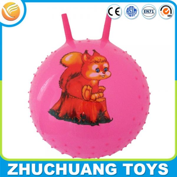 Cheap large inflatable skip hopper cartoon animal painting pictures ball for kids for sale