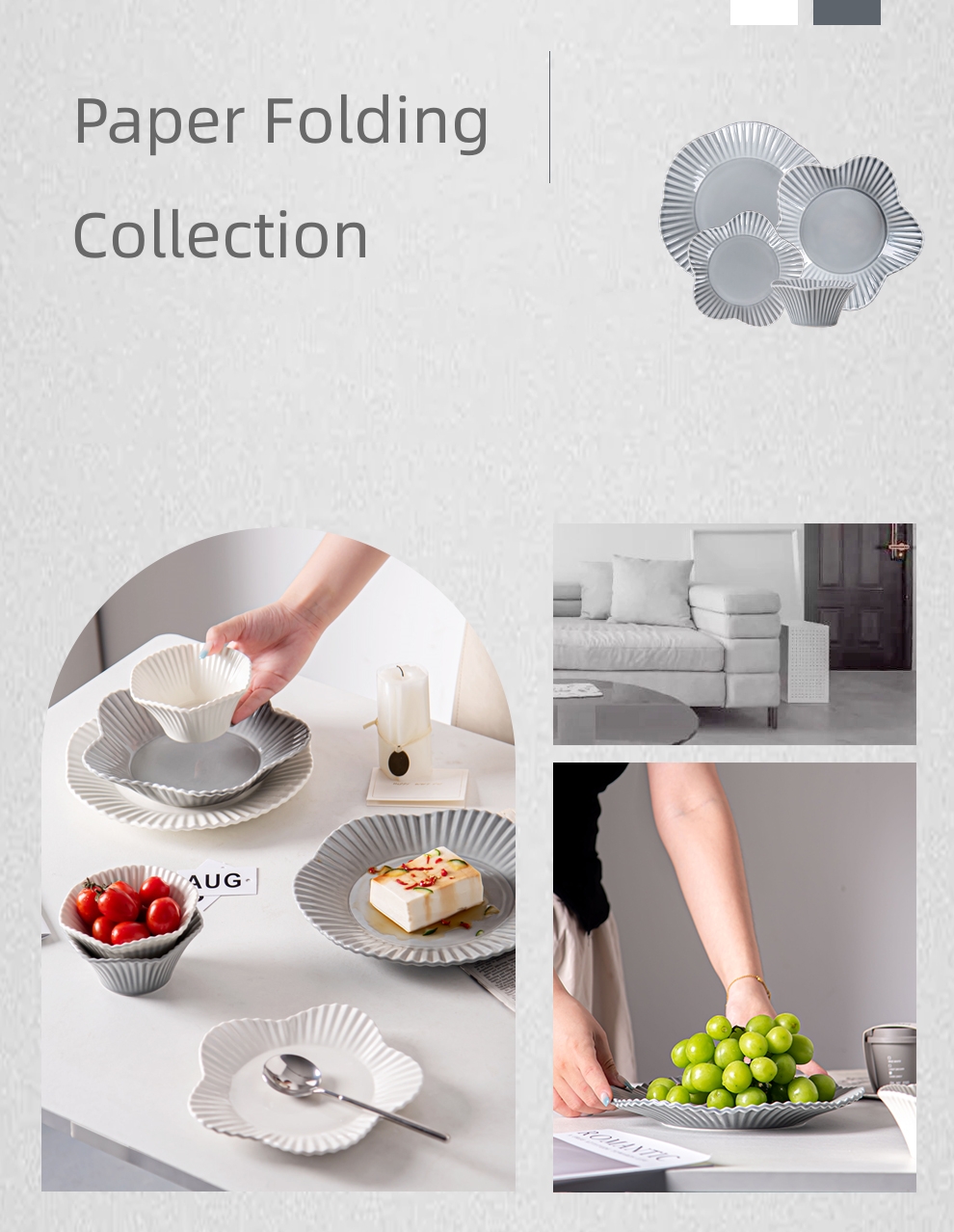 12 Person Party Tableware 16 Pcs Ceramic Dinner Set Nordic Porcelain Decorations