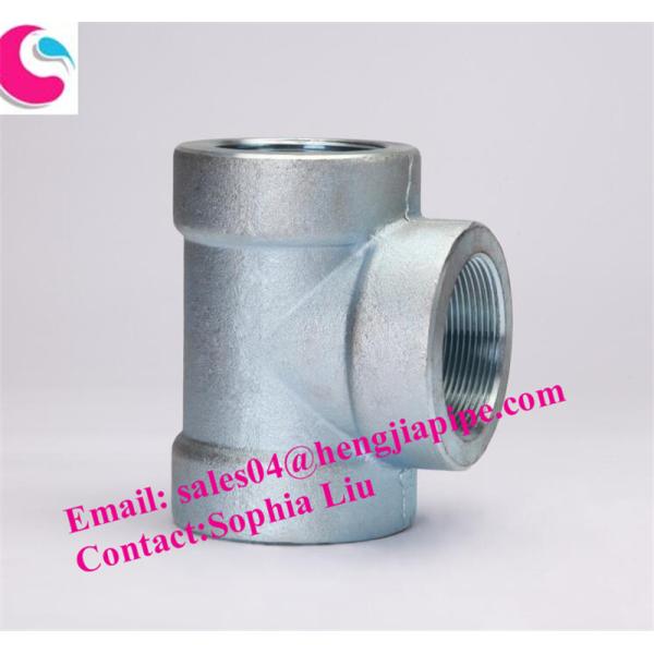 rating 3000LBS threaded tee CS ASTM A105