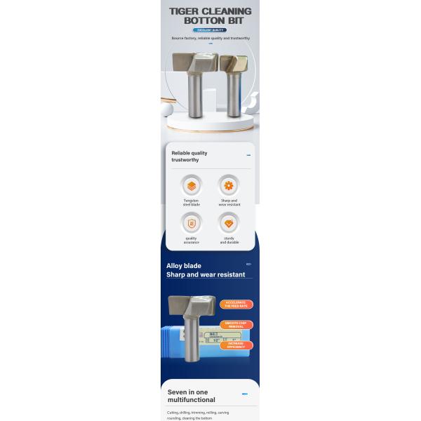 Tiger Coated Woodworking Smooth Diameter Metric Cleaning Bottom Router Bits for Bottom Cleaning 0110