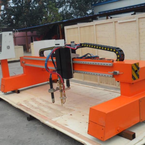 Economic 1000W CNC Gantry Plasma Flame Cutting Machine For Steel Structure 16000mm