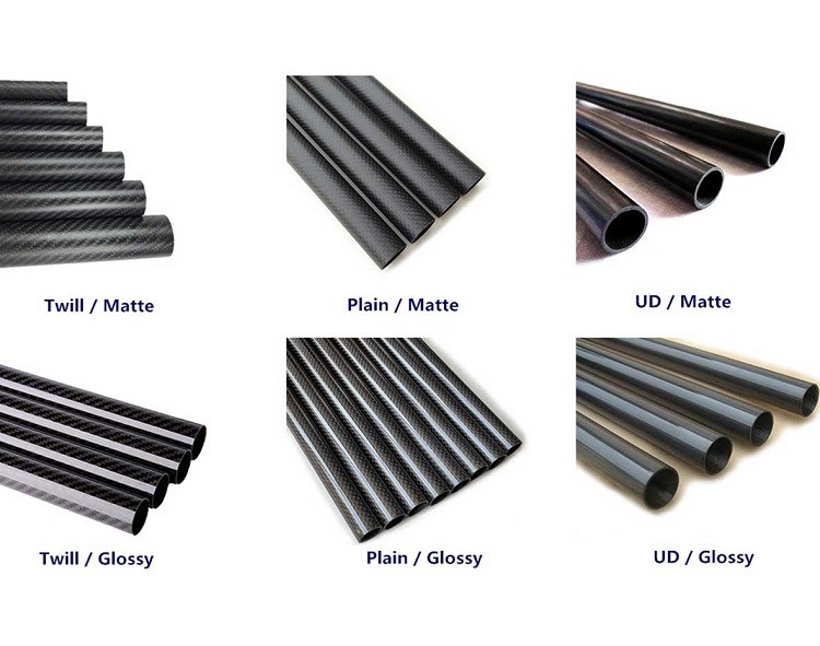 Racing Type Flexible Bicycle Carbon Fiber Tubing With 3K Twill Plain Weave