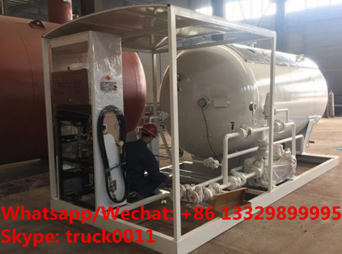 2021s new brand best price mobile skid propane cooking gas tank with lpg gas dispenser for sale, skid lpg gas station