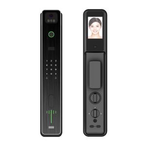 China 3D Face Recognition Smart Camera Door Lock Biometric With Tuya App on sale