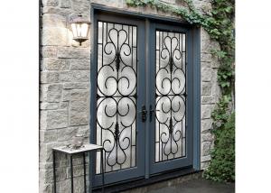 China Custom Design Beveled Glass Door Panels , Building Decorative Glass Sheets on sale
