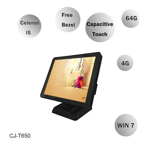 Black Color 17 Inch Point Of Sale Terminal Single Touch Screen With Plastic Housing