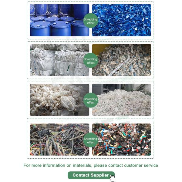 Strong Single Rotor Shredder for Challenging Materials Like Nets Plastics and Logs