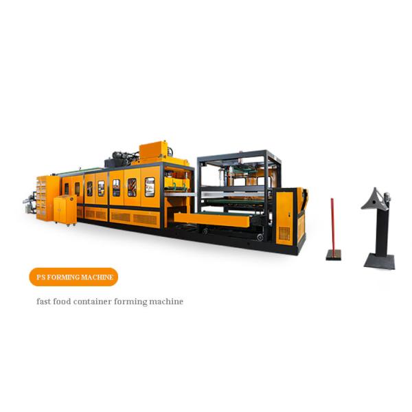 disposable ps foam plastic lunch box thermoforming making machine hamburger fast food box vacuum forming production line