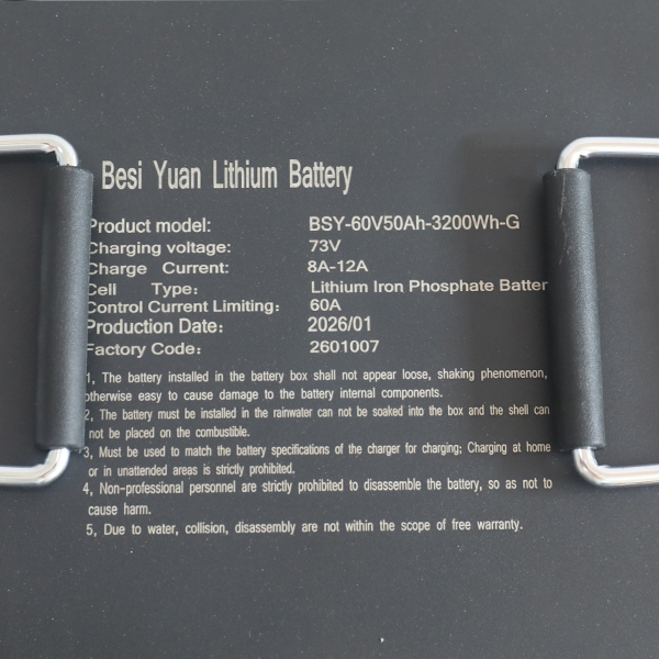 Ebike Scooter Electric Motorcycle Lithium Battery Pack 60V 75Ah LiFePO4 Replacement Battery For 2/3 Wheeler
