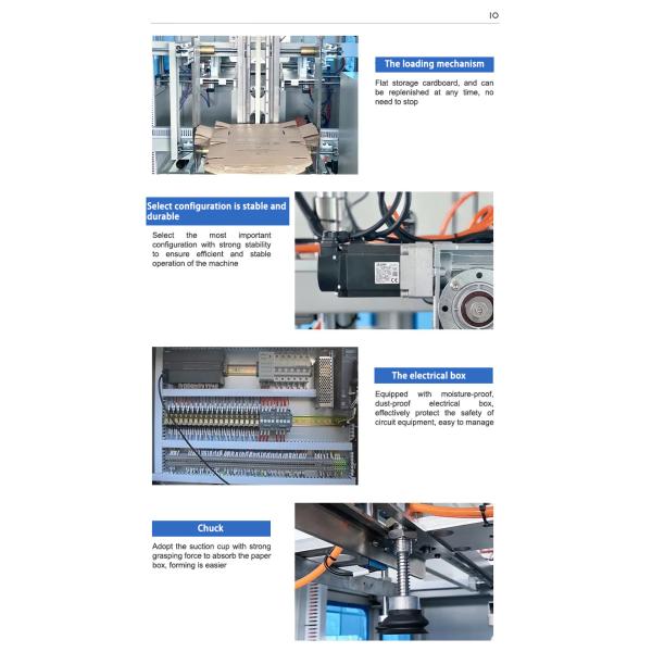 500 kg FKT-10 Erecting Forming Sealing Packing Ce Box Folding Erector Machine Versatile